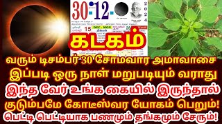 Dec 30 பௌஷ அமாவாசை இந்தவேர் இருந்தால் போதும் கோடிஸ்வர யோகம் பெறலாம். மார்கழி அமாவாசை |#kadagam