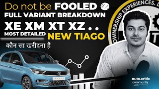 Tiago variant breakdown | Tiago XE XM XT and XZ Base vs Top | #tata #automobile  #autocritic #tiago