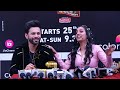 rahul vaidya and kashmera shah at laughter chefs s2 press conference