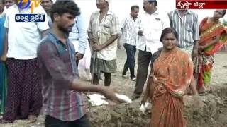 Collector Lakshmi Kantam and Bode Prasad Inspects NREGA Works in Penamaluru of Krishna Dist