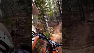 Clippin bars. #dirtbike #singletrack #2stroke #enduro #ktm #wyoming #mountains #gopro #trails #woods