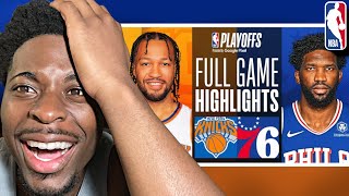 KNICKS SURVIVE & ADVANCE #2 KNICKS at #7 76ERS | FULL GAME 6 HIGHLIGHTS | May 2, 2024 Reaction