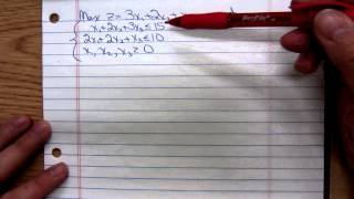 Math 1324 Simplex Method Maximization Part 1