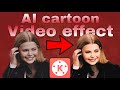 AI video effects in kinemaster// cartoon effect