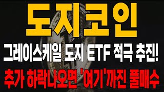 [도지코인 분석] 그레이스케일 도지ETF 적극 추진! 추가하락 나오면 '여기'까진 풀매수! #도지코인전망 #도지코인시세 #도지코인목표가