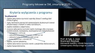 Programy lekowe w SM - prof. Konrad Rejdak