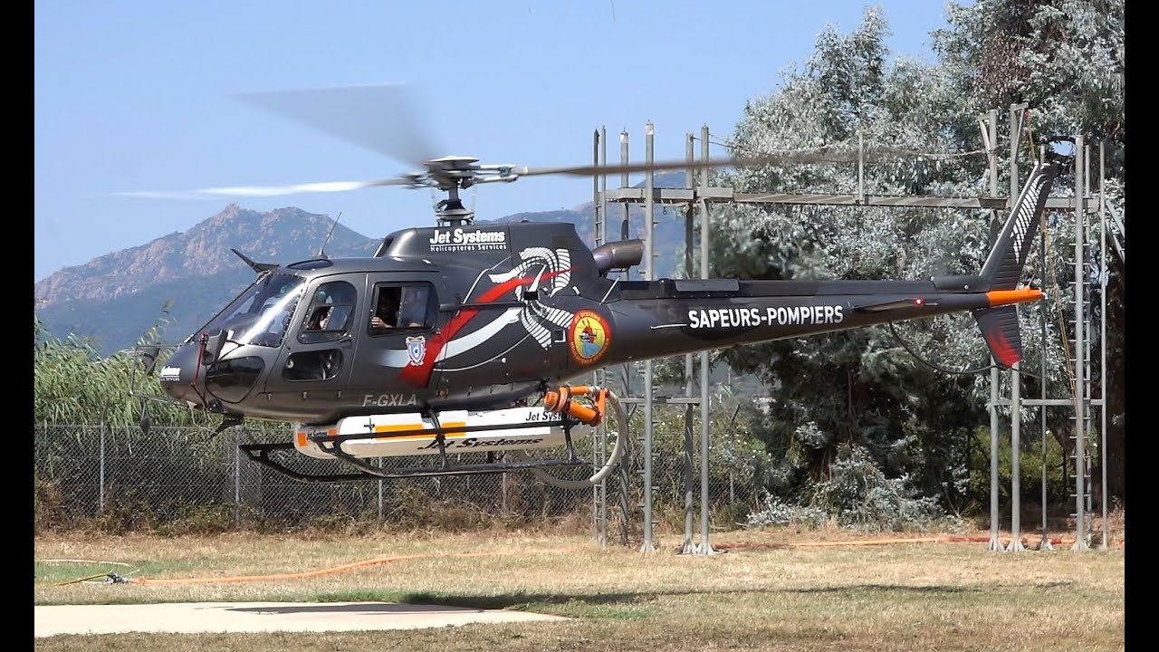 Eurocopter AS350 B3 Ecureuil Fire Attack, Landing At Ajaccio Compo Dell ...