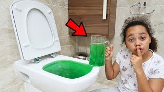 SLIME PRANK IN MY DAD'S TOILET!!