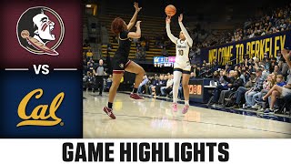 Florida State vs. Cal Game Highlights | 2024-25 ACC Women's Basketball