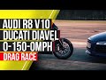 Audi R8 V10 Plus vs Ducati Diavel: 0-150-0mph - autocar.co.uk