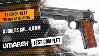 Pistolet Legends 1911 cal. 4.5mm BBs : finition antique, système blowback