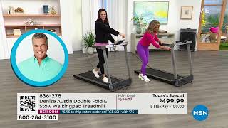 Denise Austin Double Fold   Stow Walkingpad Treadmill