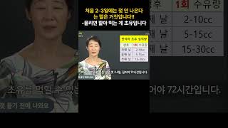 유즙이라구요?? 초유입니다!! 한 방울도 버리지 말고 먹이세요.