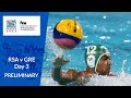 Re-LIVE | RSA v GRE - Day 3 - FINA World Men's Junior Water Polo Championships 2021 - part 1