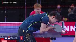 Sun Y./Wang C. vs Chen C-A./Chen S-Y. | 2021 World Table Tennis Championships Finals | XD | R16