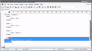 Beginner PHP Tutorial 28 switch Statement flv