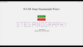 Project: Image Steganography