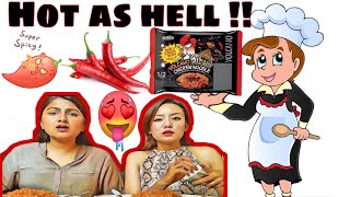 REVIEW | PALDO VOLCANO CHICKEN NOODLES | NEPALI TRYING KOREAN INSTANT NOODLE | HOT AS HELL 2019