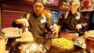 SUCCULENT Japanese STREET FOOD Tour of Dotonbori - Takoyaki, Okonomiyaki, Yakitori | Osaka, Japan