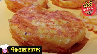 Tenés papa y zanahoria? CENA FACIL Y RAPIDA CON 4 INGREDIENTES Deliciosa Barata Sin gluten/Sin horno