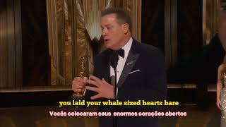 Brendan Fraser's acceptance speech for Best Actor at Oscar 2023 with subtitles.