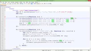 HTML5 - Web SQL