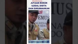 Jutaan Rokok Ilegal Disita dan Dimusnahkan #beritaterkini #rokokilegal #pemusnahan #mojokerto #jatim