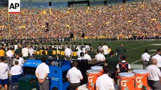 Green Bay Packers Lock Arms During Anthem