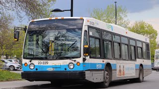 A Ride Aboard STM 23-229 On Route 55 Saint-Laurent \u0026 Start-Up. (2003 Novabus LFS Ride)