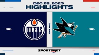 NHL Highlights | Oilers vs. Sharks - December 28, 2023