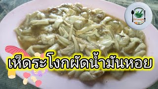 เห็ดระโงกผัดน้ำมันหอย