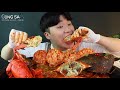 asmr mukbang 대왕 가리비 문어 새우 전복 등 다양한 해물을 넣은 해물찜 밥도둑 먹방 seafood steamed octorpus eating show hải sản