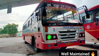 Cabin Ride of Well Maintained Ksrtc Kadur Depot Ashok Leyland Bus body Built By Azad Coach