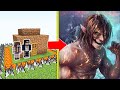 Eren Titan Tấn Công Nhà Được Bảo Vệ Bởi bqThanh và Ốc Trong Minecraft