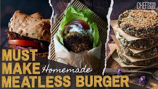 Must-Make Homemade Meatless Burger Plant-Based And Vegan Recipe | Chef Cynthia Louise