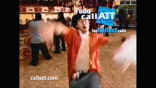 Two 1 800 call ATT for collect calls ad shown in 2000