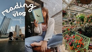 summery reading vlog 🚲🌿 two books, city adventures, & dwm lit fics