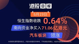 港股日报 | 恒生指数跌0.64%，南向资金净买入71.06亿港元，汽车板块领涨