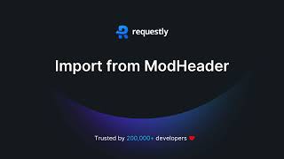 Import from ModHeader