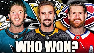 WHO WON THE ERIK KARLSSON TRADE? Pittsburgh Penguins, San Jose Sharks, Montreal Canadiens News Today