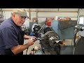 grinding the crankshaft main journals changing the wheel 68 firebird 350 engine rebuild pt 7