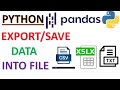 PYTHON| HOW TO SAVE DATA|ARRAY  INTO FILE USING NUMPY| PANDAS| CSV|TXT|ECXEL|SXLX|  #coding #python