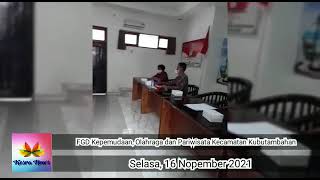 Kesra Buleleng laksanakan  FGD Kepemudaan, Olah Raga dan Pariwisata di Kecamatan Kubutambahan