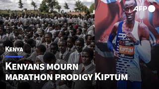 Kenyans mourn marathon prodigy Kiptum after road accident | AFP
