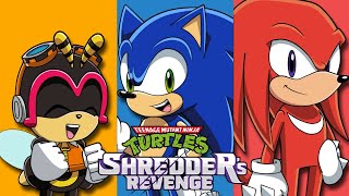 TEENAGE MUTANT NINJA SONIC!! Sonic, Charmy and Knuckles Play TMNT Shredder's Revenge