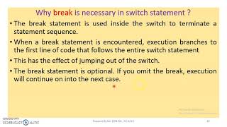 JAVA - MODULE 2 - TOPIC 8 - Switch Case