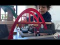 playing with brio world 33052 deluxe railway set wooden train tracks for kids train videos