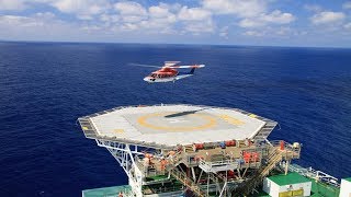 Helicopter Landing on Offshore Platform