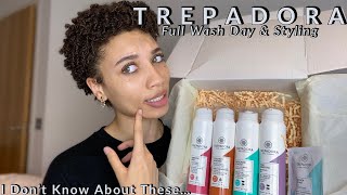 Full Wash Day \u0026 Styling Routine Using Trepadora | I don't know about these products...