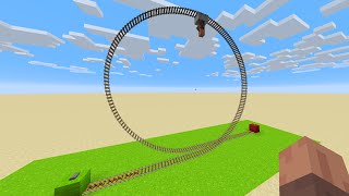 circle roller coaster in Minecraft